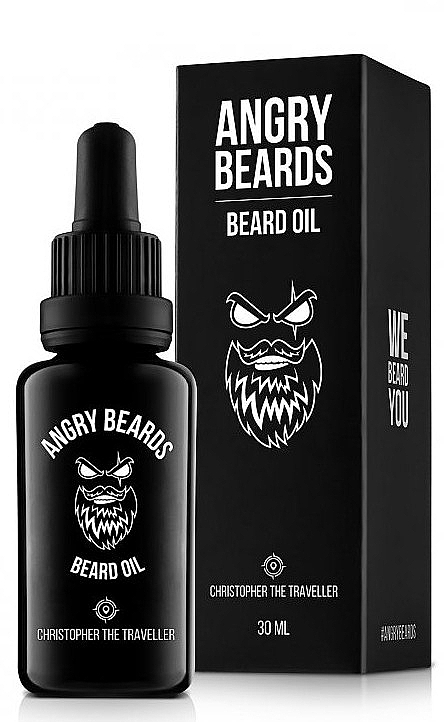 WYPRZEDAŻ Olejek do brody - Angry Beards Christopher the Traveller Beard Oil * — Zdjęcie N1