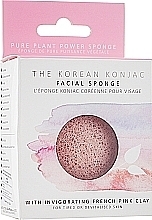 Gąbka do twarzy Konjac z różową glinką premium - The Konjac Sponge Co French Pink Clay Face Puff — Zdjęcie N2