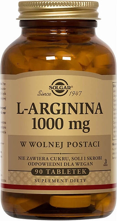 L-arginina, 1000 mg. - Solgar L-Arginine — Zdjęcie N1