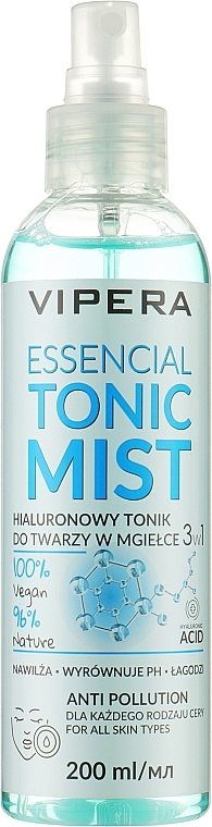 Hialuronowy tonik do twarzy w mgiełce 3 w 1 - Vipera Essencial Hyaluronic Tonic Mist — Zdjęcie N1