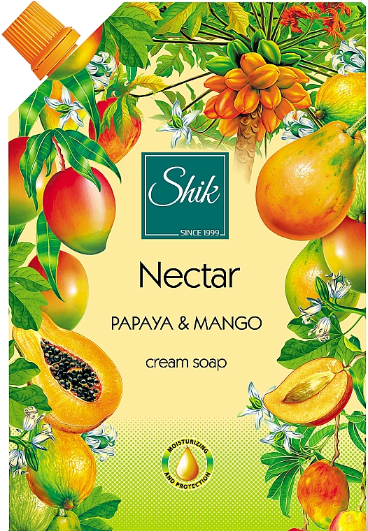Nawilżające mydło w płynie Papaja i mango - Shik Nectar — Zdjęcie N1