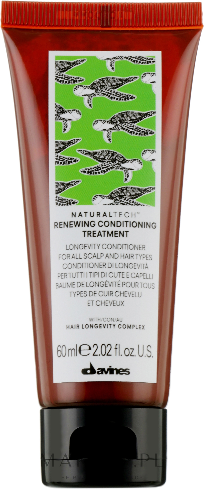 Odnawiająca kuracja kondycjonująca do włosów i skóry głowy - Davines Naturaltech Renewing Conditioning Treatment — Zdjęcie 60 ml