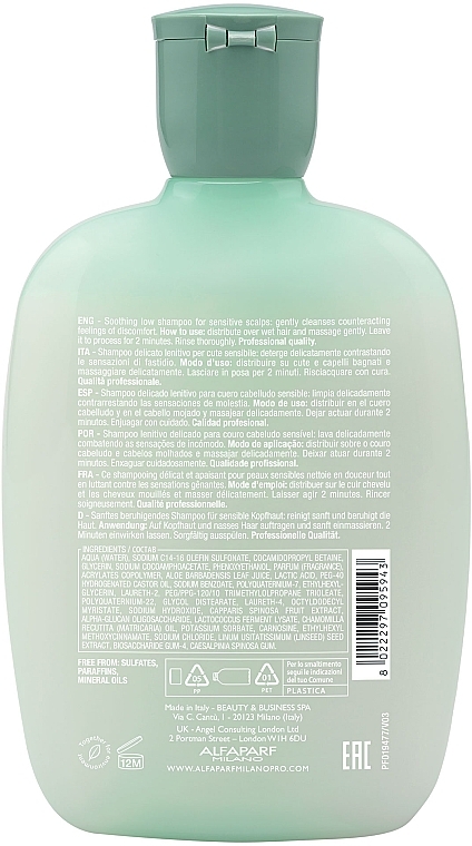 Kojący szampon micelarny - Alfaparf Semi Di Lino Scalp Relief Calming Micellar Low Shampoo — Zdjęcie N2