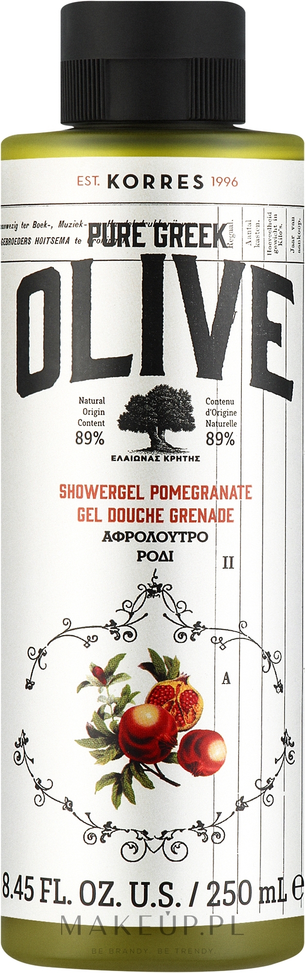 Żel pod prysznic Granat - Korres Pure Greek Olive Pomegranate Shower Gel — Zdjęcie 250 ml