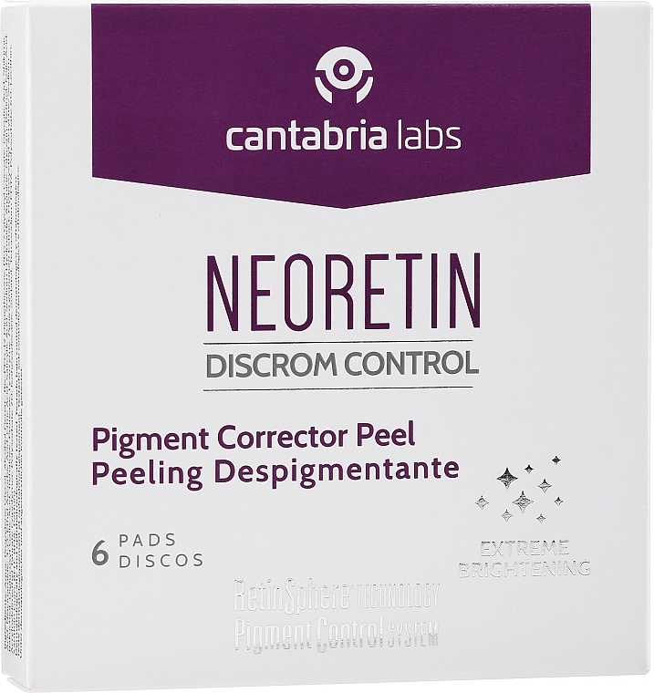 Rozjaśniający peeling do twarzy - Cantabria Labs Neoretin Discrom Control Pigment Peel Pads