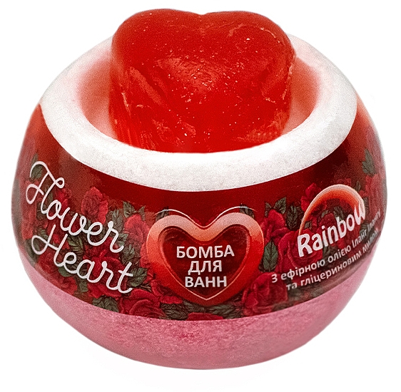 Bomba do kąpieli Flower Heart - Rainbow — Zdjęcie N1