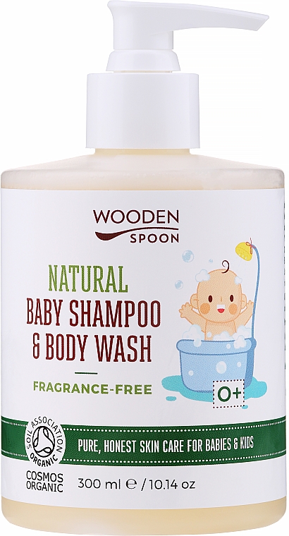 Bezzapachowy szampon dla dzieci do włosów i ciała - Wooden Spoon Natural Baby Shampoo&Body Wash Fragrance-Free — Zdjęcie N1