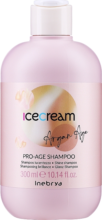 Szampon z olejem arganowym do włosów pozbawionych życia - Inebrya Ice Cream Argan-Age Pro-Age Shampoo — Zdjęcie N1