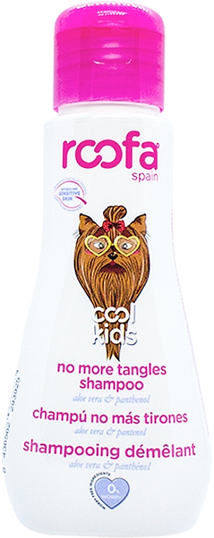 Szampon do włosów długich o zapachu aloesu i truskawki, od 4 roku życia - Roofa Cool Kids No More Tangles Shampoo (mini)