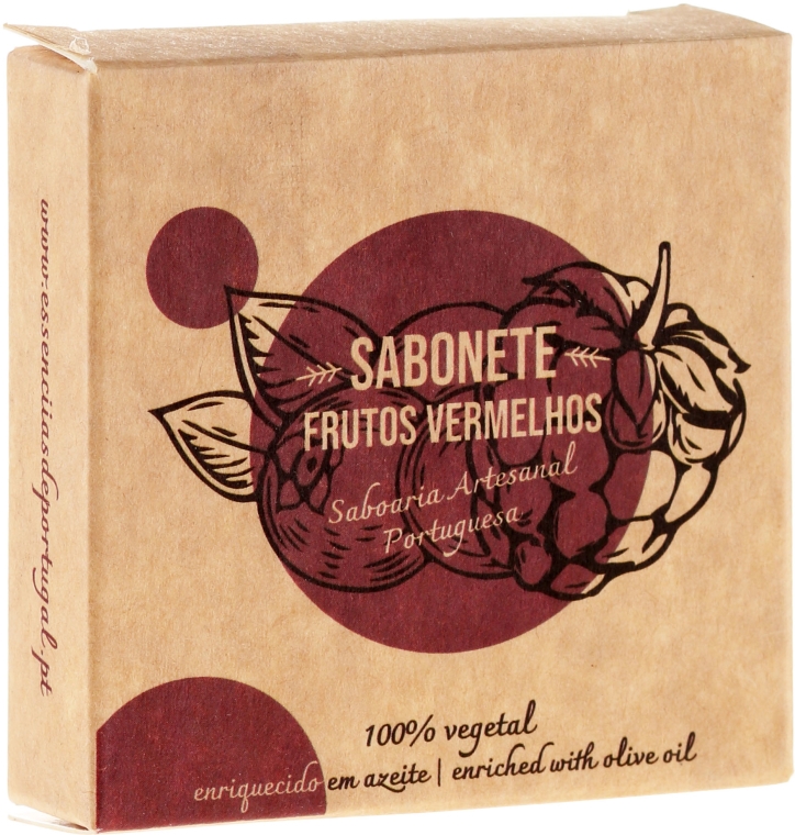 Naturalne mydło w kostce Czerwone owoce - Essências de Portugal Senses Red Fruits Soap With Olive Oil — Zdjęcie N1
