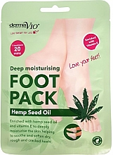 Odżywcza maska ​​do stóp z olejkiem z nasion konopi - Derma V10 Deep Moisturising Foot Pack Hemp Seed Oil — Zdjęcie N1