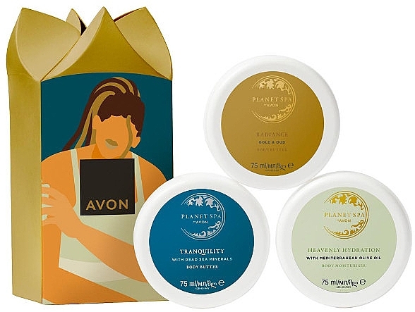 Zestaw - Avon Planet Spa (b/butter/2x75ml + b/cr/75ml) — Zdjęcie N1