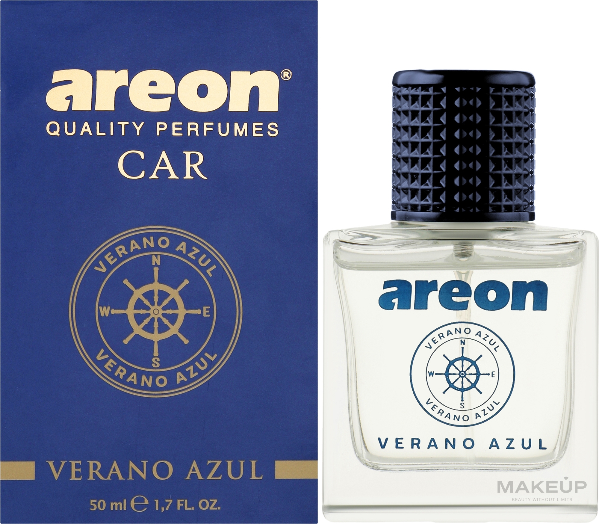 Zapach do samochodu - Areon Luxury Car Perfume Long Lasting Air Freshener Verano Azul — Zdjęcie 50 ml