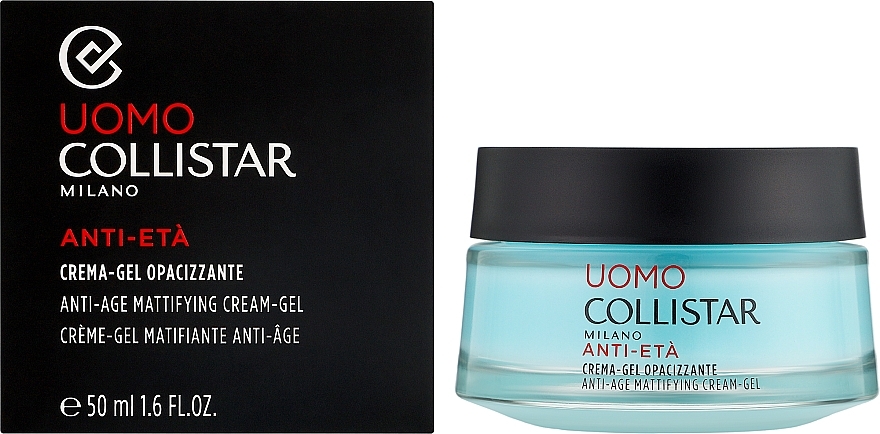 Matujący krem przeciwstarzeniowy do twarzy - Collistar Uomo Anti-Age Mattifying Cream-Gel — Zdjęcie N2