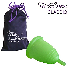 Kubeczek menstruacyjny z nóżką, rozmiar L, zielony - MeLuna Classic Menstrual Cup  — Zdjęcie N1