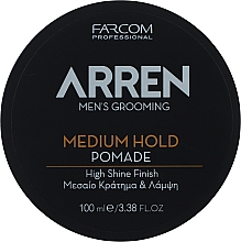Średnio utrwalająca pomada do stylizacji, błyszcząca - Arren Men's Grooming Pomade Medium Hold — Zdjęcie N1