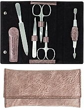Zestaw do manicure, 5 elementów Głęboka pustynia - Erbe Solingen Manicure Snap Button Case Range — Zdjęcie N3