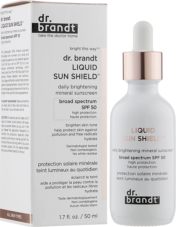 Mineralny filtr przeciwsłoneczny SPF50 - Dr Brandt Liquid Sun Shield Spf 50 — Zdjęcie N1