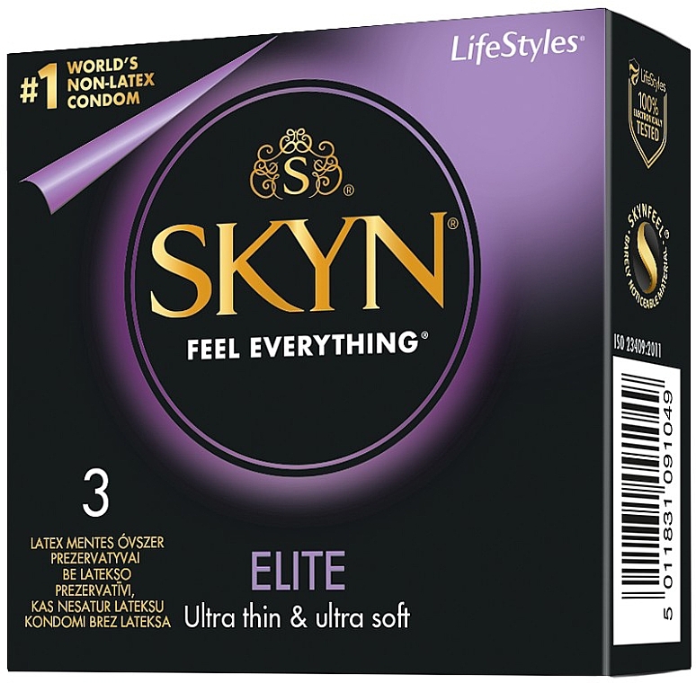 Ultracienkie prezerwatywy 3 szt. - LifeStyles Skyn Elite
