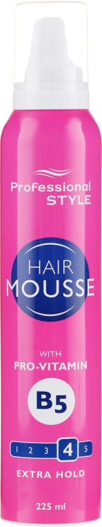 Pianka do układania włosów z witaminą B5 - Professional Style Extra Hold Hair Mousse — Zdjęcie N1
