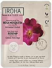 Maska przeciwstarzeniowa - Iroha Nature Global Anti-Age Sheet Mask with Rosehip — Zdjęcie N1