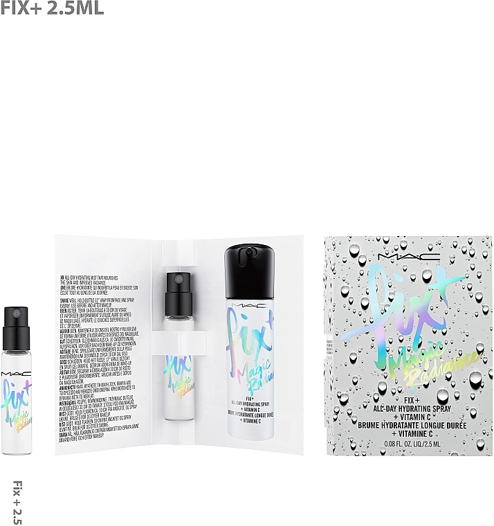PREZENT! Spray utrwalający makijaż - MAC Prep+Prime Fix+ Magic Radiance (próbka) — Zdjęcie N2
