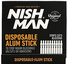 Sztyft gojący na skaleczenia po goleniu - Nishman Disposable Alum Stick — Zdjęcie N1