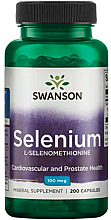 Suplement diety Selen, 100 mcg, 200 kapsułek - Swanson Selenium L-Selenomethionine — Zdjęcie N1
