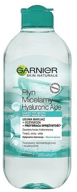 Woda micelarna z komórkami macierzystymi jabłka - Garnier Skin Naturals Hyaluronic Aloe Micelar — Zdjęcie N1