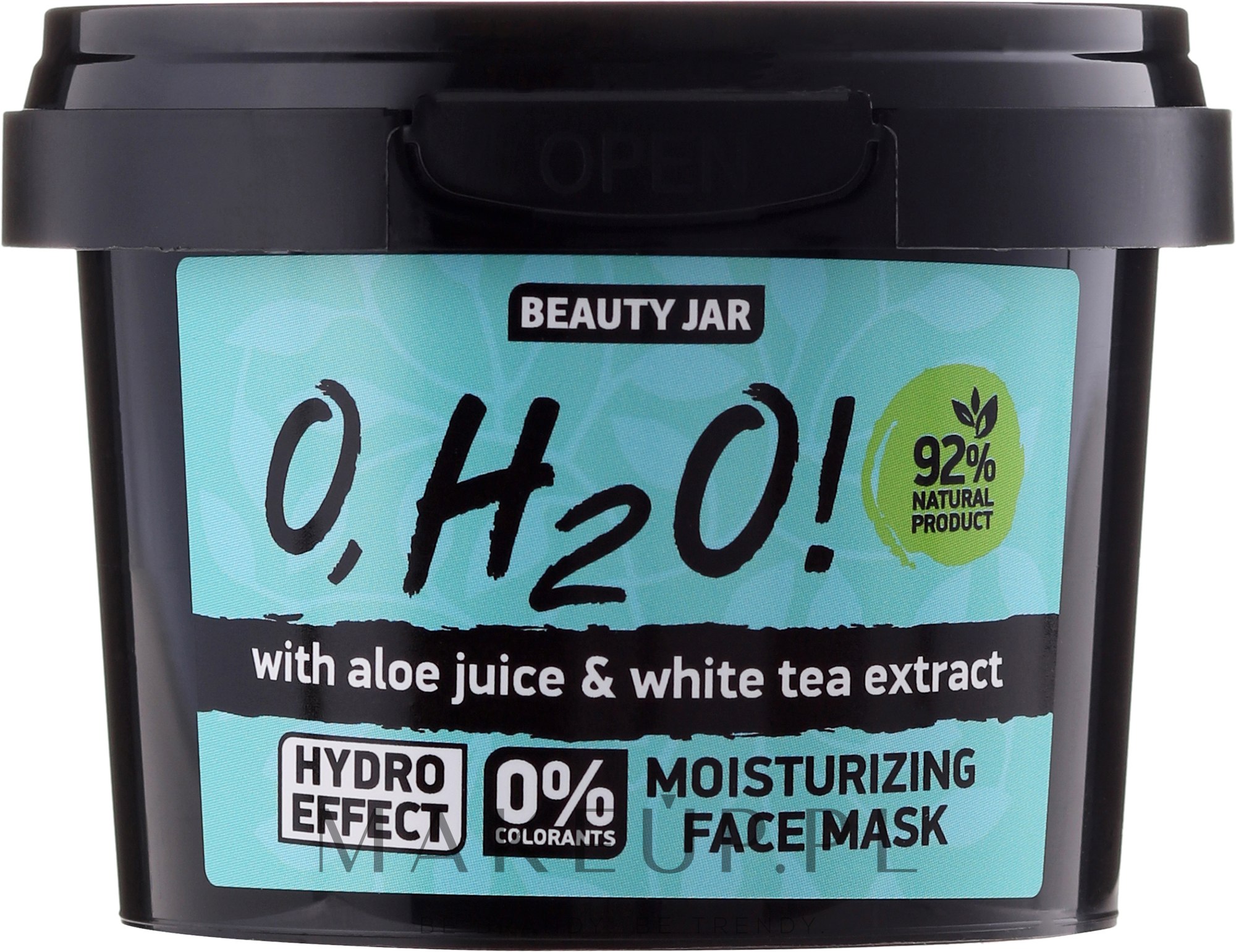 Nawilżająca maska do twarzy - Beauty Jar O,H2O Moisturizing Face Mask — Zdjęcie 100 g