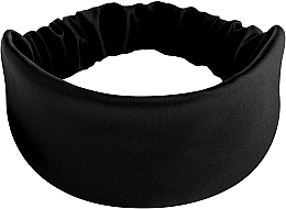 Opaska prosta satynowa czarna Satin Classic - MAKEUP Hair Accessories — Zdjęcie N1