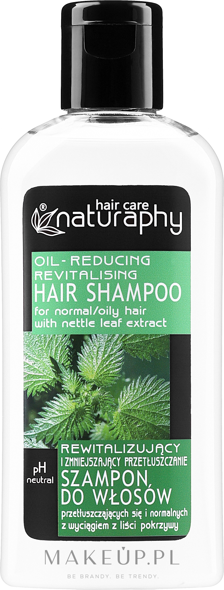Rewitalizujący i zmniejszający przetłuszczenie szampon do włosów przetłuszczających się i normalnych z wyciągiem z liści pokrzywy - Naturaphy — Zdjęcie 100 ml