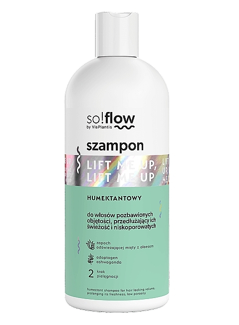 Szampon nawilżający do włosów niskoporowatych - So!Flow by VisPlantis Shampoo — Zdjęcie N1