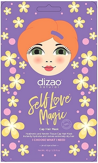 Maska do włosów z keratyną i kwasem hialuronowym - Dizao Cap Hair Mask — Zdjęcie N1
