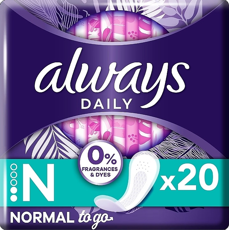 Podpaski bezzapachowe, 20 szt. - Always Daily Normal — Zdjęcie N1