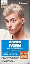 Kup Rozjaśniacz do włosów do 9 tonów - Joanna Power Men Hair Lightener Booster Conditioner With Anti-Yellow Effect 