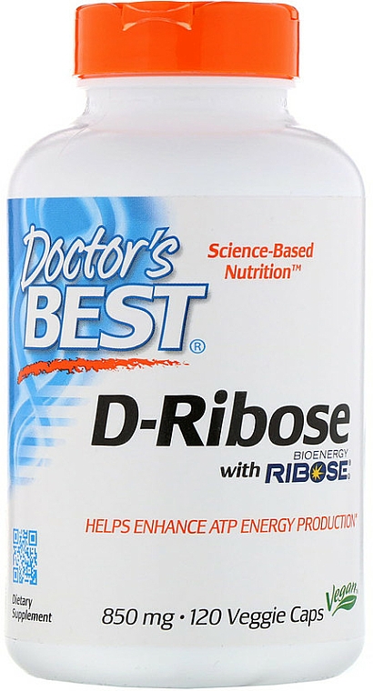 D-ryboza, 850 mg - Doctor's Best D-Ribose — Zdjęcie N1