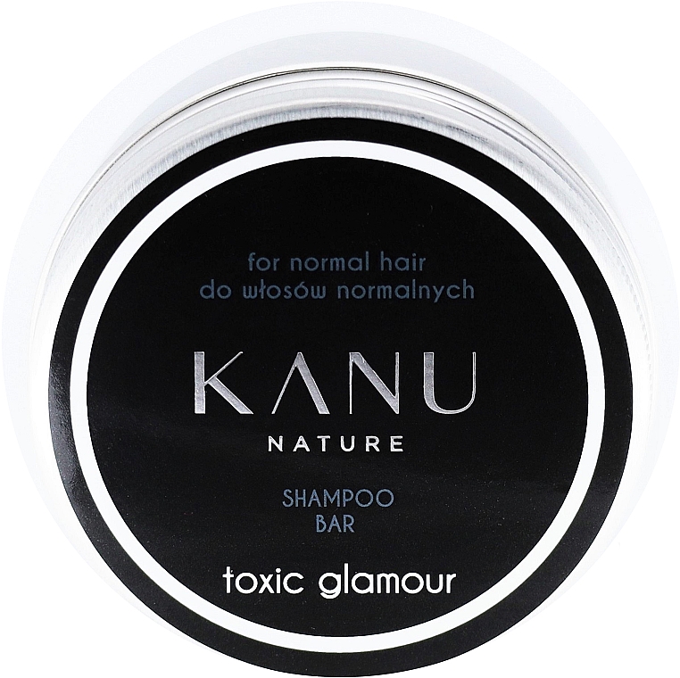 Szampon do włosów normalnych w metalowym opakowaniu - Kanu Nature Shampoo Bar Toxic Glamour For Normal Hair — Zdjęcie N1