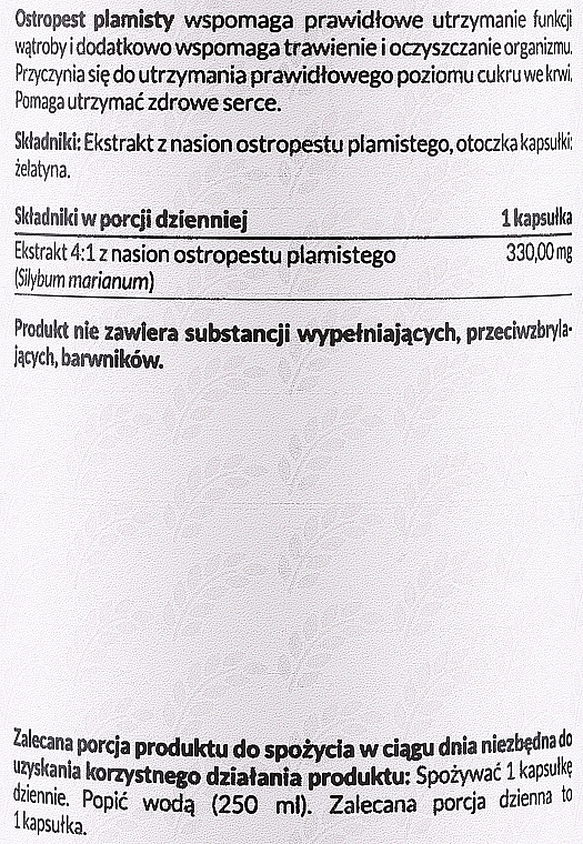 Suplement diety Ostropest plamisty, 330 mg - Pharmovit Silybum Marianum — Zdjęcie N2