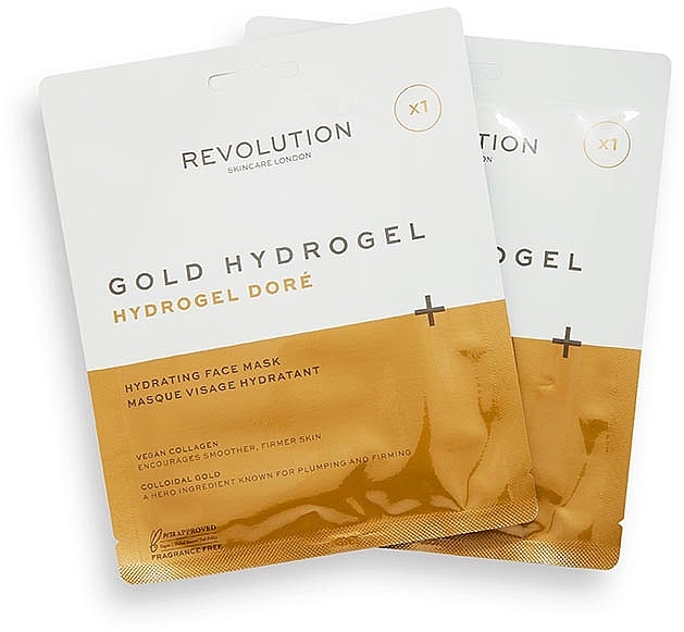 Hydrożelowa maska do twarzy - Revolution Skincare Gold Hydrogel Mask — Zdjęcie N1