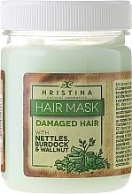 Kup Maska do włosów zniszczonych Pokrzywa, łopian i orzech włoski - Hristina Cosmetics Hair Mask