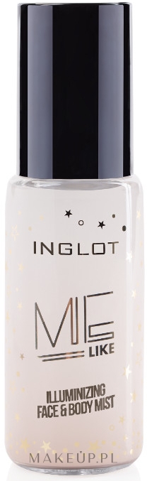 Utrwalacz do makijażu z efektem połysku - Inglot Me Like Illuminixing Face & Body Mist — Zdjęcie 301