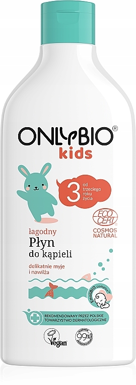 Łagodny płyn do kąpieli dla dzieci - Only Bio Kids Gentle Bubble Bath From 3 Years — Zdjęcie N1