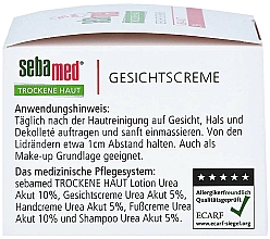 Krem do twarzy - Sebamed Trockene Haut Face Cream Urea Akut 5% — Zdjęcie N2