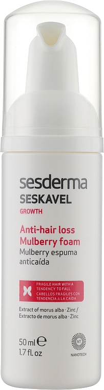 Pianka wypadająca włosy - SesDerma Laboratories Seskavel Growth Anri-hair Loss Mulberry Foam — Zdjęcie N1
