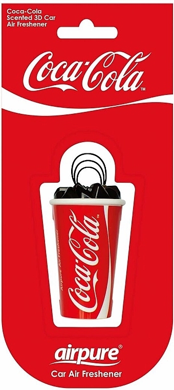 Odświeżacz powietrza do samochodu Coca-Cola - Airpure Car Air Freshener Coca-Cola 3D Original — Zdjęcie N1