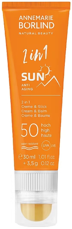 Krem przeciwstarzeniowy z filtrem przeciwsłonecznym w sztyfcie - Annemarie Borlind 2in1 Sun Anti-Aging Cream & Stick SPF 50 — Zdjęcie N1