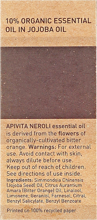 Olejek eteryczny Neroli - Apivita — Zdjęcie N3