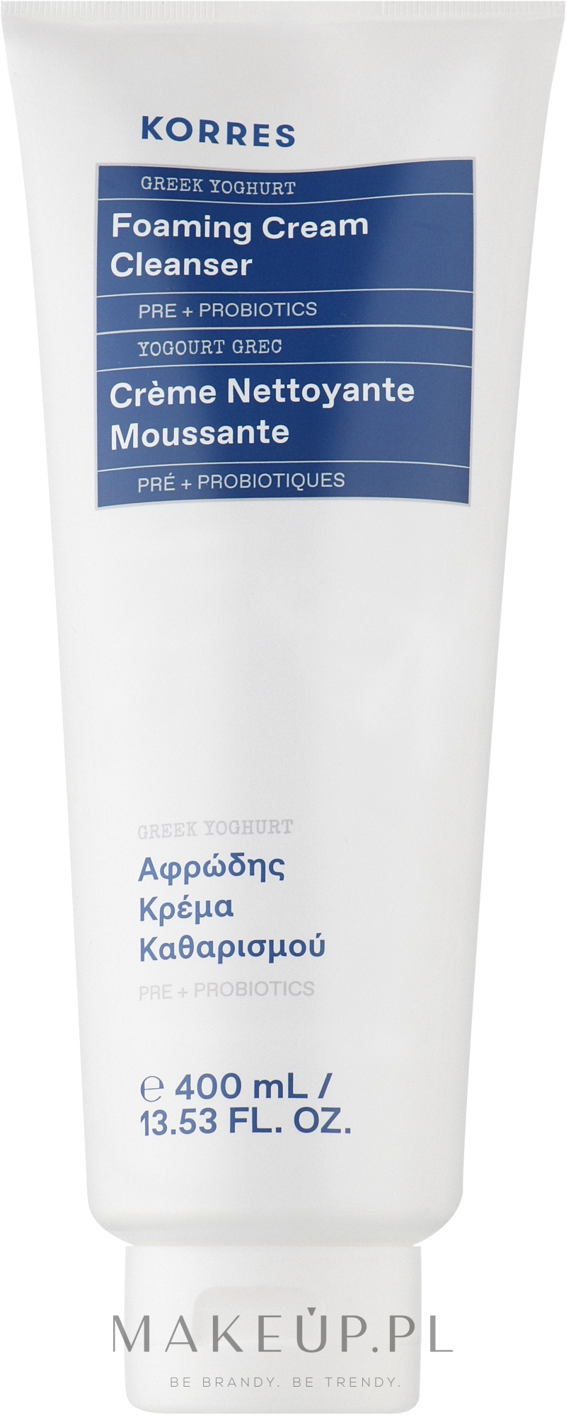 Pianka do mycia twarzy - Korres Greek Yoghurt Foaming Cream Cleanser Pre+ Probiotics  — Zdjęcie 400 ml