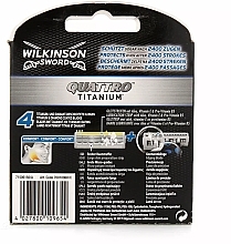 Wymienne ostrza do golenia, 5 szt. - Wilkinson Sword Quattro Titanium Core Motion Blades — Zdjęcie N3